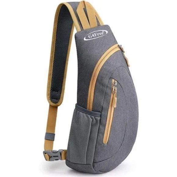 NEW SLING Bags Men Shoulder Backpack Grey - Picture 1 of 7